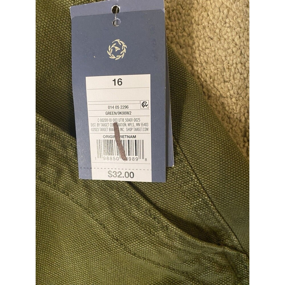 Universal Thread Women's High-Rise Baggy Utility Barrel Jeans Camo Green Size 16 - Picture 3 of 14